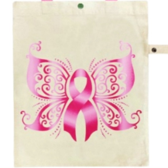 💗🆕 Pink Ribbon - Breast Cancer Awareness Reusable Tote - Picture 3 of 3